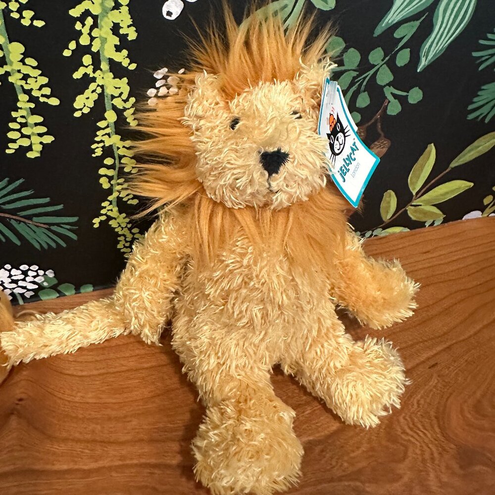RARE HTF Vintage Jellycat Bunglie Tot Lion – NWT – Blue Tag (2000s)